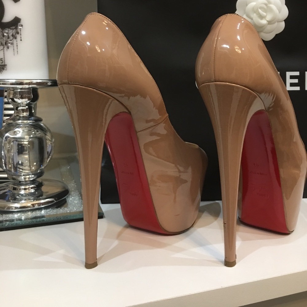 Christian Louboutin Nude Peep Toe Pumps